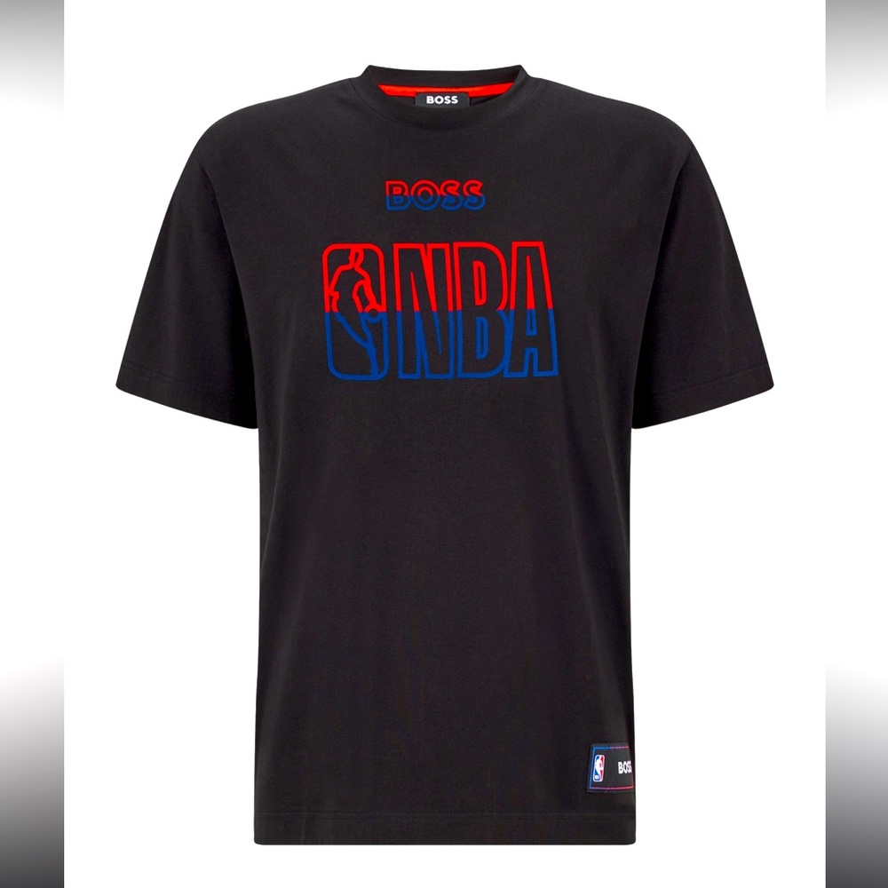 BOSS & NBA STRETCH-COTTON T-SHIRT